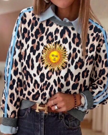 Sweater animal print con sol