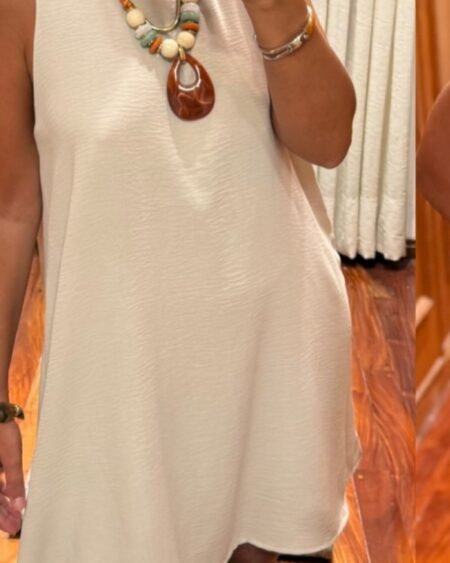 Vestido musculosa holgado Crudo